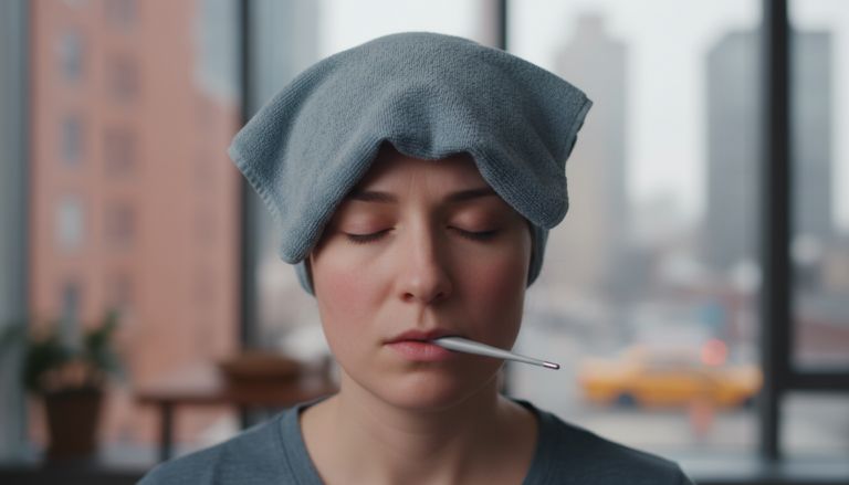 Patient with high fever receiving care at home in NYC